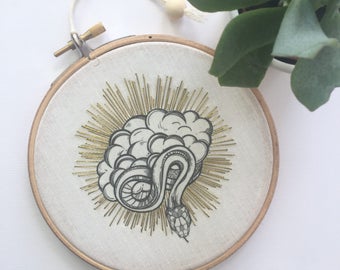 The Temptation of Eve-Embroidery art