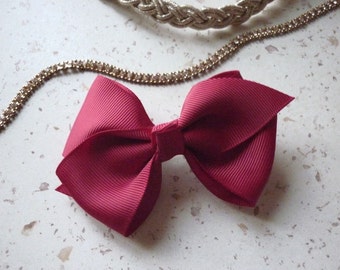 hair bow clip, hair clip, red, 9 cm in length (3.54 inches)