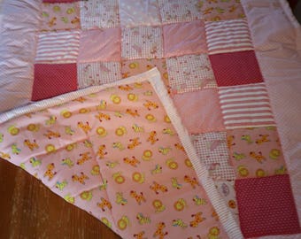Baby girl pink quilt