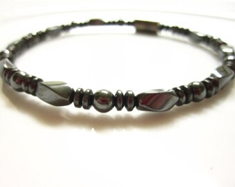 Magnetic Hematite Bracelet, High Power Magnetic Bracelet With Magnetic Clasp