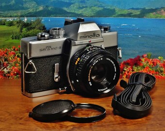 Vintage MINOLTA SR-T MCII 35mm Film Camera, Minolta Rokkor-X 45mm, f/2.0 Lens, Match-needle Manual, Circa: 1977 - 1980, Great Condition!