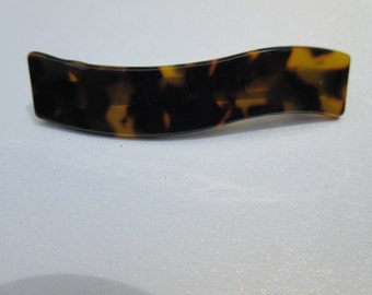 Vintage barrette Faux Tortoise hair clip small curved clip Simple lucite classic Accessory Modern Minimal preppy bespoke clip Gift for her