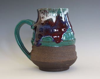 EXTRA LARGE Coffee Mug, 22 oz, unique coffee mug, handmade ceramic cup, handthrown mug, stoneware mug, pottery mug, ceramics and pottery