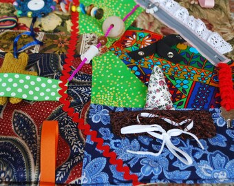 Fidget Quilt for Dementia, Alzheimer's and others.Busy blanket/activity blanket