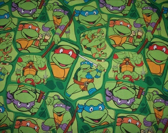 REMNANT-5/8 yard Licensed cotton fabric-Ninja Turtles