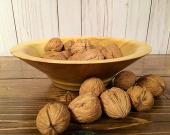 Hand turned wood bowl salvaged box elder maple