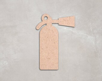 Wooden fire extinguisher Cutout Shape, Unfinished, craft supplies,decoration, 2" 34" Home Decor, Wall Hanging, DIY, do it yourself,MDF shape