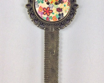 Button bookmark, Button, Craft bookmark, Craft, page minder, brass bookmark, crafters companion