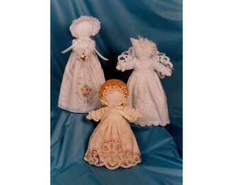 Linen Ladies Doll Sewing Pattern H-119 from Hickory Stick and Co. Creative Doll Making from Hand Towels, Vintage 1980's UNCUT