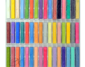 48 Soft Drawing Chalk Pastels; Brilliant Colors; Made in Italy