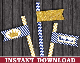 Girl Baby Shower Straws Baby Shower Straws Flags