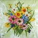 decoupage paper napkins bouquet of flowers in vase Napkin for decoupage spring flowers narcissus