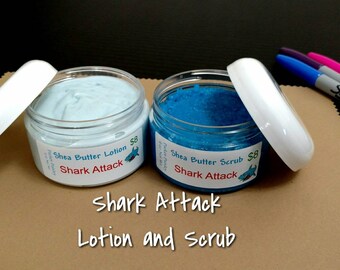 Shark Attack Lotion and Sugar Scrub Set