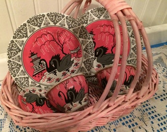 Vintage tin tea set