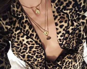 The Short Coin Combo layer 2 Necklaces ***