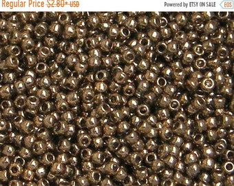 ON SALE Toho 11/o Gold Lustered Montana Blue Seed Beads (TR-11-204), choice of 10 grams or 23 grams