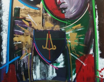 Orlando Agudelo-Botero "La Familia IV" - Signed Embellished Mixed Media - Large - COA - See Live at GallArt - Buy/Sell/Trade