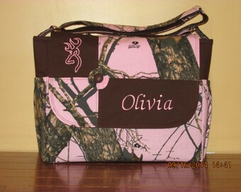 Mossy Oak Pink Camo Diaper Bag With Free Emboidery!