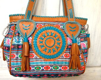 Susan Vintage Bag- Leather-Bags-Handmade Textl -