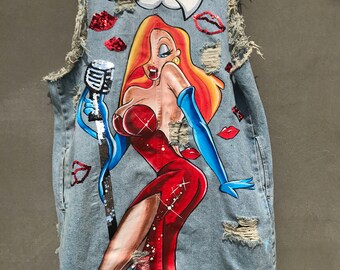 Hand-painted denim jacket