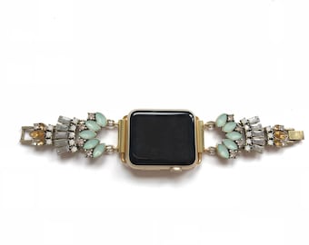 THE GATSBY Women's Apple Watch band, gold Apple Watch, Women's apple iwatch, Apple Watch Band 42mm, Women's Replacement Band, Apple Watch go