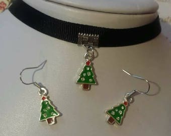 Christmas Earrings, Christmas Necklace, Christmas Jewelry, Choker