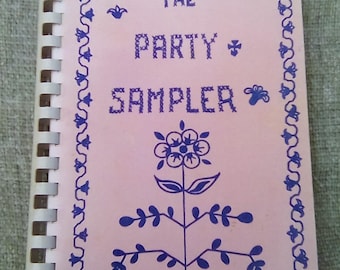 Vintage Spiral Bound Pink The Party Sampler Cookbook 1976 Agee and Maddux
