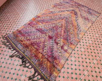 9'3 "x 5'1" Vintage marocain Beni Mguild tapis, tapis marocain, délavé tapis Bejaâd tapis, tapis Bohème, bohème Boho Decor