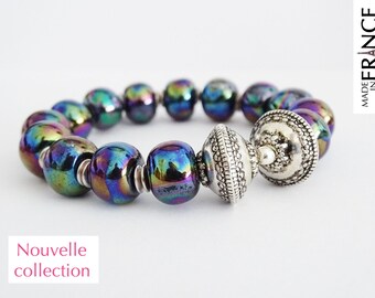 Iridescent black Olympus bracelet