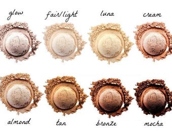 Natural mineral foundation, vegan foundation, four in one mineral powder, cruelty free