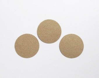 Kraft Circle Die Cuts - 1-3" Inch Choose Your Color/Colors Diecuts Scrapbooking Basic Shape Circles Round Cutouts Cards Decoration Cute