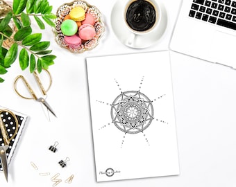 Mandala Sticker, Mandala Planner Sticker, Cute Mandala Sticker