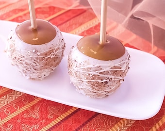 Chocolate Covered Caramel Apples in Milk or White Chocolate