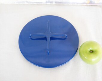Vintage Dansk Kobenstyle Jens Quistgaard Blue Enamel Lid