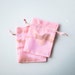 100 Pink Satin Bags, 3x4 inch, Baby Girl Pink Satin Drawstring Favor Bags