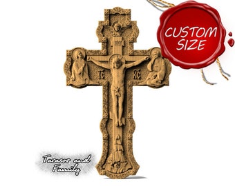 Decor cross art wall hanging orthodox russian christian catholic decorative wood decor Jesus wood wall cross religious art gifts for him her