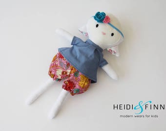 NEW Mini Pals lamb sheep easter soft rag doll plush keepsake gift ivory OOAK ready to ship