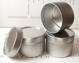 100ml Round Tin With Solid Lids, Set Of 6