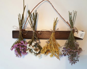 Wall Dried Flower Arrangement for decoration, Dried Flowers for Home Décor. Mixed Flower Swag. Dried Flower Rack. Wall Decor.