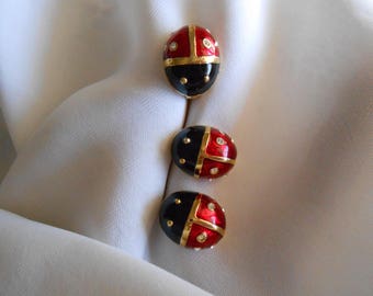 MFA Ladybug pin and earrings
