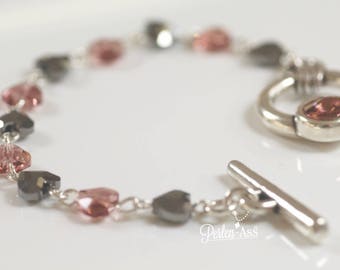 Bracelet, heart made WITH SWAROVSKI® element