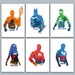 Justice League Poster Set 6 prints included aquaman batman