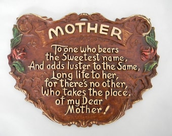 Vintage "Mother" Wall hanging