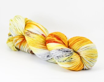 Hand Dyed Yarn - AMERICAN COPPER - 80/20 Australian Merino/Nylon Sock Yarn