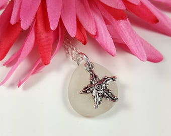 Sea Glass Necklace Sea Glass Pendant Sea Glass Jewelry N-595 Mothers Day Gift Mothers Day Sale