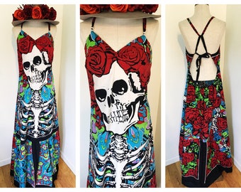 Grateful Dead, Grateful Dead dress, bertha dress, hippie dress, festival dress, boho dress, sun dress,