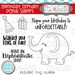 Birthday Elephant DIGITAL Stamp Set