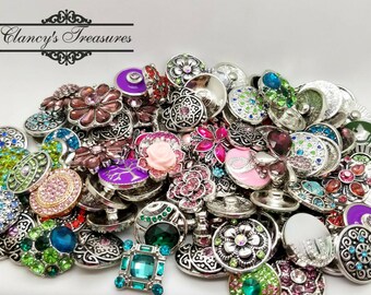 15 pc, Lot random mixed Snap Buttons, 18,20mm snap Buttons, metal snap buttons, DIY Snap Buttons, Ginger Snaps, Snap Charms, Mix