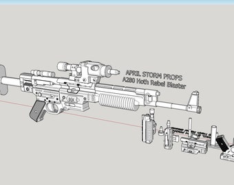 A280 Hoth Rebel Blaster from Star Wars the empire strikes back. 3D print files