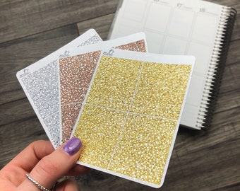 Foil Glitter Headers || 28 Planner Stickers || NO COUPON CODES